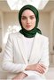 Twill Silk Monogram Patterned 100% Emerald Green Hand Sewing 90X90 Scarf Sewing Shape