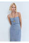 Drape Denim Dress