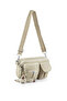 Krinkıl Free Bag Shoulder Chest and Waist Bag Waterproof Fabric Multi-Compartment Functional Cream 146V