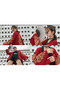 Dragon Design Red Black Detailed Unisex Kimono - 4