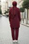 Tunic Pants Modal Two-Piece Set - 28004-Bordo - 3