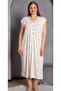 Short Sleeve 100% Cotton Combed Cotton Summer Floral Patterned Atınç Nightgown - 2