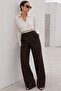 Brown High Waist Women's Palazzo Pants Mg2506