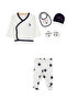 U.S. Polo. Assn Licensed Baby Boy Newborn Cream 5-Piece Hospital Exit Set