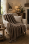100% Cotton Modern Tasseled Double Pique Bedspread 200X220 cm