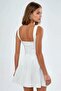 Square Neck A-Line Mini Dress - 3