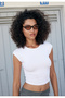 Basic dar kesim crop t-shirt
