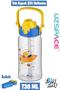 730ml Tritan Single Lid Dual-Use Tritan Children's Water Bottle with Straw/Without Straw and Strap Attachment