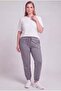 Hscstore Women's Crew Neck Large Size White T-shirt - O4054 - 6