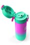 Kids Pink Water Green Color Transitioning Steel Thermos with Straw and Direct Drinking 500 ml 31838 - 4