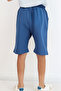 Boy's Shorts with Lacing Accessories and Pockets, Ages 8-12, Indigo - 2