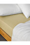 Novella Premium Cotton Textured Single Plus Fitted Sheet 120X200 cm Light Yellow - 4