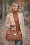Elegant Women's Brown Gold Accessory Clutch Bag |   Brown T8316