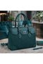 Green Suede and Leather-Look Clutch Bag |   Green Mt1592 - 5