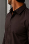 Slim Fit Flexible and Breathable Fabric Casual Classic Stylish Men's Brown Shirt - 4
