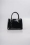 Ccs Three-Eye Hand-Held Cross Strap Patent Leather Bag - 3