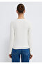 Long Sleeve Ecru Basic T-Shirt Slim Fit / Slim Fit 1613621-80194 - 6