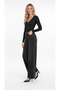 Black V-Neck Long Sleeve Blouse - 4