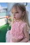 Girl's Dress Rose Embossed Crop Bow Detail Tulle Skirt Girl's Birthday Party Graduation Wedding Special Occasion Dress - 5