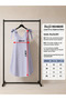 Blue and White Striped Sleeveless Mini Dress with Tie Straps, Summer Casual Cut - 7