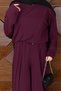Women's Modal Cupra Fabric Oversize Tunic Wide Leg Pants Hijab Suit 1227 Claret Red - Premium Series - 2