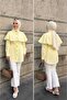 Women's Stylish Tunic Shirt with Cape Collar and Button Detail - 4