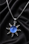 Unisex Blue Detailed Necklace