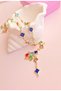 New Season Steel Y Necklace Luxury Y Necklace Colorful Stone Pendant Necklace (65 cm Length)