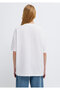 Sardine Printed White T-Shirt Loose Fit / Comfortable Loose Cut 1614152-620 - 6