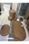70X120 + 40X60 Mat + 45X40Cm Dirty Laundry Basket + 25X15Cm Makeup Basket + 2 Oval Baskets Bathroom Set. Gift, Dowry, Bohemian, Organized - 2