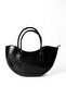 Lune Half Moon Shaped Black Crossbody Women's Shoulder Bag - 2
