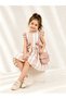 Girls' Striped Dress Set with Bow Detail - 3