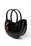 Lune Half Moon Shaped Black Crossbody Women's Shoulder Bag - 3