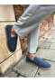 Daisy Men's Faux Leather Blue Elastic Espadrille - 5