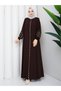 Mevlana Ferace Embroidered Detailed Casual Wear for Pilgrimages and Umrels - 7