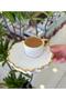 6-Piece Arges Special Series Coffee Cup with Presentation Plate White - 5