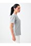 Gray Melange Loose Round Neck Knitted Blouse - 3