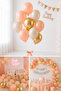 11 Balloon (5 Salmon Macarons + 3 Sand Colors + 3 Gold Chrome Gold Balloon) - 2