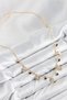 Brass Zircon Stone Dangle Drop Model Gold Color Women's Necklace - 2