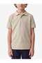 Cotton Short Sleeve Basic Polo Collar School T-Shirt - 2