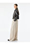 Tie-Dye Detailed Modal Fabric Wide-Leg Trousers with Pockets and Pleated Detail - 2