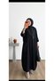 Crew Neck Modal Fabric Dress with Top Pockets, Rivet and Zipper Details - 2