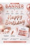 Rosegold Happy Birthday Lettering Birthday Ornament