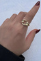 Steel Ring Polished Adjustable Women's Non-Tarnish - 3