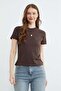 Metal-Accented Crew Neck T-Shirt - 4