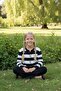 Striped Buttoned Girls' Knit Cardigan - 2