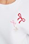 3 Thread Bow Embroidered Oversize Sweatshirt - 7