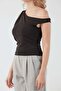 Single Sleeve Blouse with Draped Sides - 5