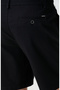 Slim Fit Siyah Parça Boya Diyagonal Chino Şort - 5
