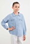 Striped Bow Detailed Girl's Shirt